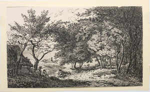 John Thomas Smith. Rural landscape from nature. Etchings. 1793.