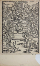 Load image into Gallery viewer, German School XVI C. Oath of fealty. 1518. Woodcut from Laienspiegel  by Ulrich Tengler.
