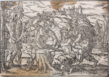 Load image into Gallery viewer, German School XVI C. Six illustrations from the Bible. Woodcuts. Page 148/3 from an ancient album.
