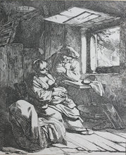 Load image into Gallery viewer, Cornelis Bega. The young mother. Etching. 1642 - 1664.
