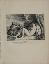 Load image into Gallery viewer, Titian, after. Danae. Engraving by Louis Desplaces. 1742.
