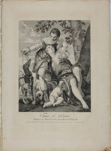 Load image into Gallery viewer, Paolo Veronese, after. Venus and Adonis. Engraving by Simon François Ravenet I. 1742.
