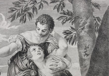 Load image into Gallery viewer, Paolo Veronese, after. Venus and Adonis. Engraving by Simon François Ravenet I. 1742.
