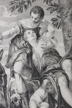 Load image into Gallery viewer, Paolo Veronese, after. Venus and Adonis. Engraving by Simon François Ravenet I. 1742.
