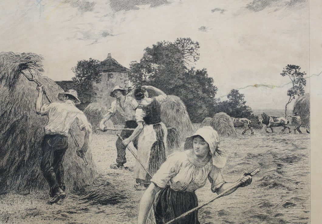 Léon Augustin Lhermitte. The Gleaners. Etching. Late XIX - early XX C.