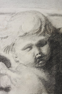 Verna Lewis(?). Study of a relief showing Putto. Graphite drawing. Late XIX/early XX C.