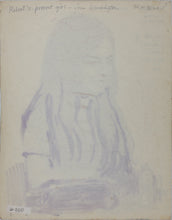 Load image into Gallery viewer, John Middleton Freeman. Portrait of Julianna Goldberg. Ink drawing. 1970.
