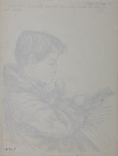 Load image into Gallery viewer, John Middleton Freeman. Portrait of a boy with Ice Cream Cone at Howard Johnson&#39;s. Ink drawing. 1969.
