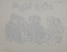 Load image into Gallery viewer, John Middleton Freeman. In a bar. Ink drawing. Late XX C.
