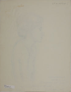 John Middleton Freeman. Portrait of Dereth. Ink drawing. 1980.