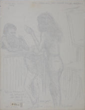 Load image into Gallery viewer, John Middleton Freeman. Portrait of Kathy &amp; Tony. Ink drawing. 1985.
