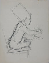 Load image into Gallery viewer, John Middleton Freeman. Little chef. Graphite drawing. Late XX C.
