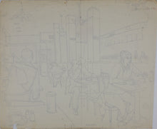 Load image into Gallery viewer, John Middleton Freeman. At Smith&#39;s, New York. Ink drawing. 1969.
