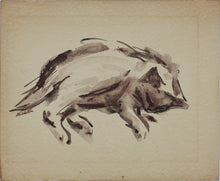 Load image into Gallery viewer, John Middleton Freeman. Sleeping kitten. Ink drawing. XX C.
