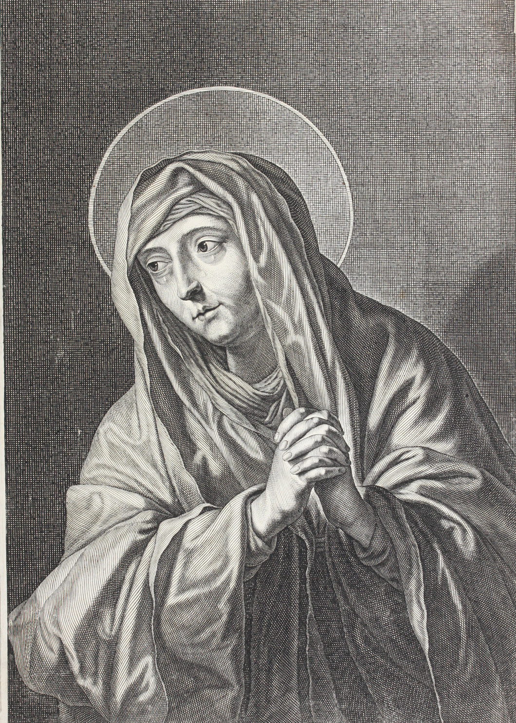 Philippe de Champaigne, after. Our Lady of Sorrows. Engraving by Adrian van Melar. Second half of the 17th century.