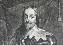 Load image into Gallery viewer, Anthony van Dyck, after. Portrait of Charles I. Engraving by Jan Meyssens. 1633-1670.
