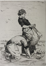 Load image into Gallery viewer, Pierre Billet. Washerwomen. Etching. 1876.
