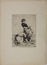 Load image into Gallery viewer, Pierre Billet. Washerwomen. Etching. 1876.
