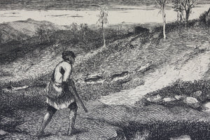 Alexandre-Gabriel Decamps, after. Fox Hunting. Etching by Daniel Mordant. Late 19th to early 20th c.