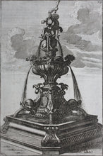 Load image into Gallery viewer, Georg Andreas Bockler. Fountain Hercules. Engraving #119. 1664.
