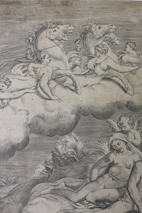 Giulio Bonasone. Allegory of the rising sun. Engraving. XVI C.