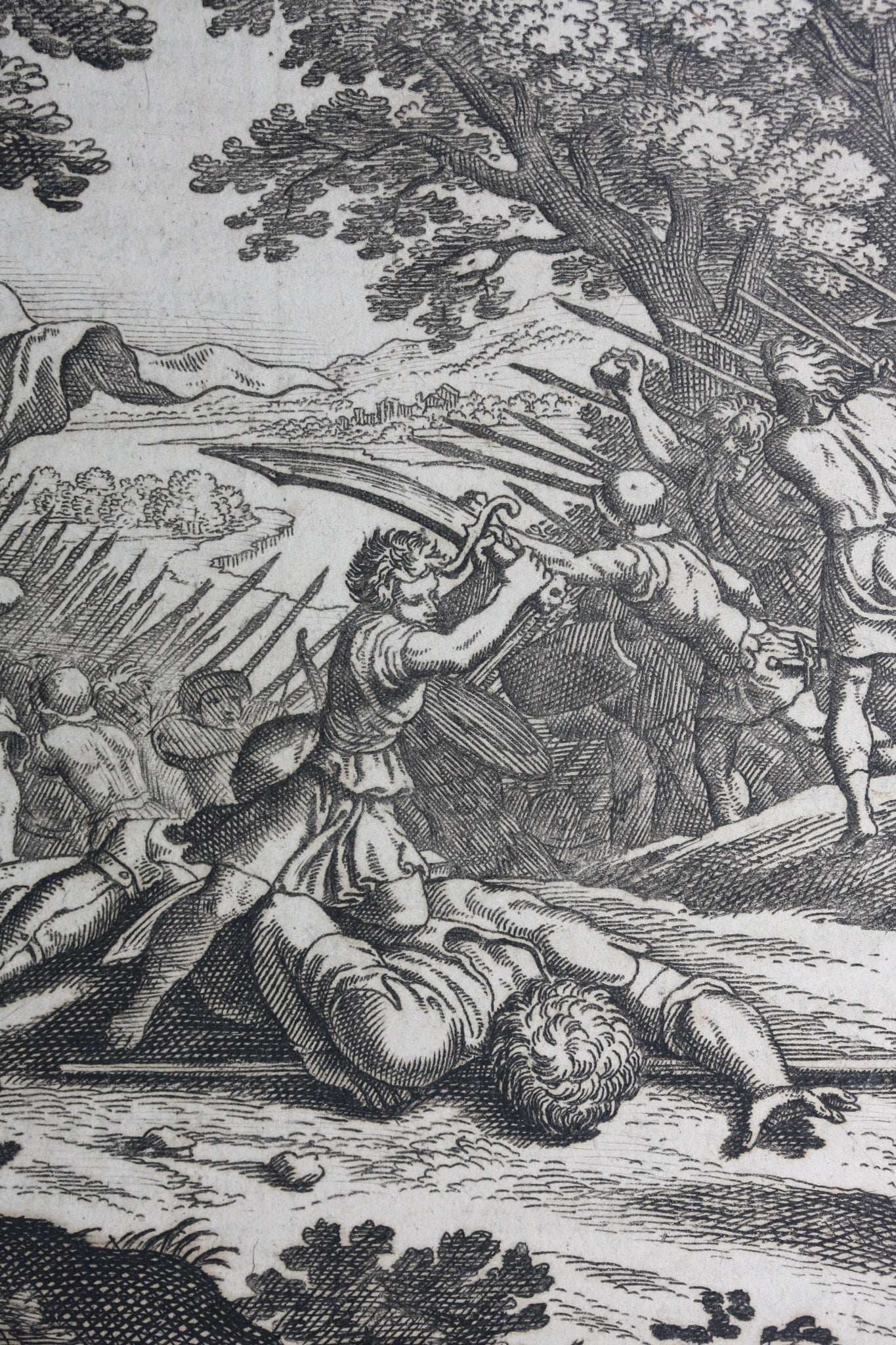 Matthaeus Merian David Beheading Goliath Engraving 1657 Goldin Fine Art