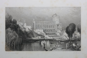 Joseph Mallord William Turner, after. Jedburgh Abbey. Engraved by Robert Brandard. 1833