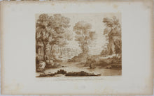 Load image into Gallery viewer, Claude Lorrain, after. Landscape with Cupid and Psyche. Etching by Richard Earlom. 1776.
