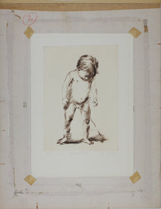 ﻿Lila Copeland. Stephen Peeing. Etching. 1950th - 1970th