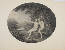 Load image into Gallery viewer, Giovanni Battista Cipriani, after. Adam and Eve in Paradise. Engraving by Francesco Bartolozzi. 1790.
