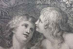 Giovanni Battista Cipriani, after. Adam and Eve in Paradise. Engraving by Francesco Bartolozzi. 1790.