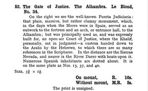 Abraham Le Blond. The Gate of Justice, The Alhambra. Baxter print. 1849-1854.