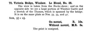 Abraham Le Blond. Victoria Bridge. Windsor. Baxter print. 1851-1854.